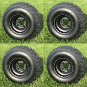 RHOX 8" Black Steel Wheels and 18x8-8 RXAL All Terrain Golf Cart Tires Combo - Set of 4 - Image 2