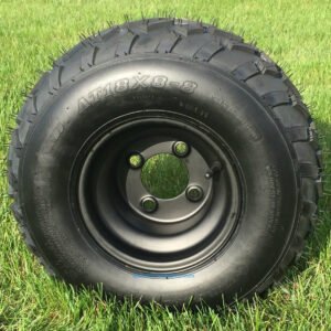 RHOX RXAL 18x8-8 All Terrain Golf Cart Tires and 8" Black Steel Wheels - Combo - Image 2
