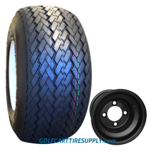 RHOX 18x8.50-8 Golf Cart Tire and Black 8x7 Steel Wheel Combo - Image 2