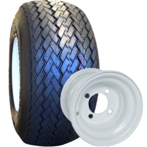 RHOX 18x8.50-8 Golf Cart Tire and White 8x7 Steel Wheel Combo - Set of 4 - Image 3