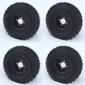 RHOX 8" Black Steel Wheels and 18x8-8 RXAL All Terrain Golf Cart Tires Combo - Set of 4 - Image 3