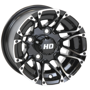 10" HD3 Machined/ Black Wheels and 205/50-10 DOT Tires Combo - Set of 4 - Image 3