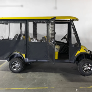 DoorWorks ICON i60 Golf Cart Enclosure Hinged Hard Door Cover in BLACK Sunbrella - Image 4