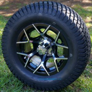 12" RALLY Machined Aluminum Wheels and 23x10.5-12" TURF Tires Combo - Set of 4 - Image 1