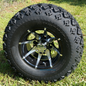 10" KRAKEN Black Machined Wheels and 20x10-10" DOT All Terrain Tires Combo - Set of 4 - Image 1