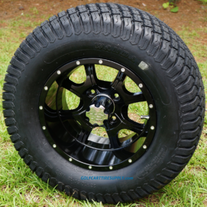 12" STALKER Black Aluminum Wheels and 23x10.5-12" TURF Tires Combo - Set of 4 - Image 1