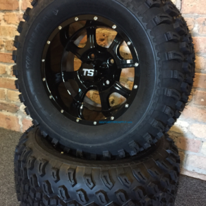 12" STALKER Black Aluminum Wheels and 23" All Terrain Tires Combo - Set of 4 - Image 4