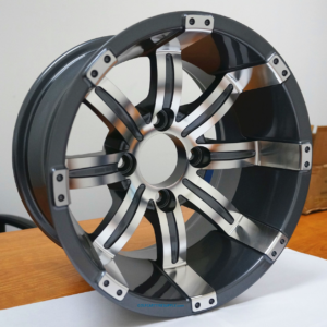 12" TEMPEST Gunmetal Wheels and 215/40-12 Low Profile DOT Tires Combo - Set of 4 - Image 3