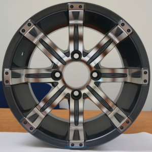 12" TEMPEST Gunmetal Wheels and 215/40-12 Low Profile DOT Tires Combo - Set of 4 - Image 4
