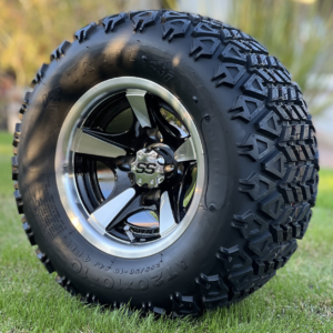 10" BULLITT Machined/ Black Wheels and 20x10-10 DOT All Terrain Tires - Set of 4 - Image 7