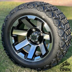 12" ATLAS Machined Wheels and 20x10-12 DOT All Terrain Tires Combo - Set of 4 - Image 4