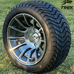 12" TITAN Gunmetal Aluminum Wheels and 215/40-12 Low Profile DOT Tires Combo - Set of 4 - Image 2