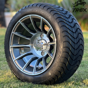12" TITAN Gunmetal Aluminum Wheels and 215/40-12 Low Profile DOT Tires Combo - Set of 4 - Image 4