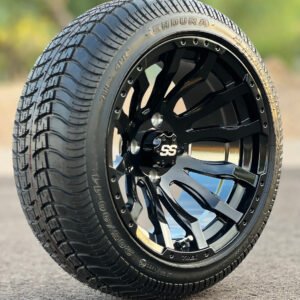 14" MAVERICK Gloss Black Wheels and 205/30-14 Low Profile DOT Tires Combo - Set of 4 - Image 6