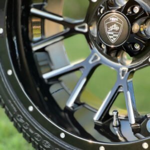 14" SPARTAN Black / Milled Wheels and 205/30-14 Low Profile DOT Tires Combo - Set of 4 - Image 8
