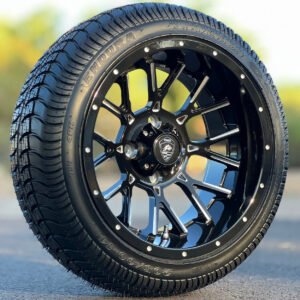 14" SPARTAN Black / Milled Wheels and 205/30-14 Low Profile DOT Tires Combo - Set of 4 - Image 10
