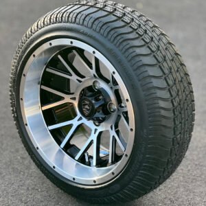 14" SPARTAN Machined Aluminum Wheels and 205/30-14 Low Profile DOT Tires Combo - Set of 4 - Image 6