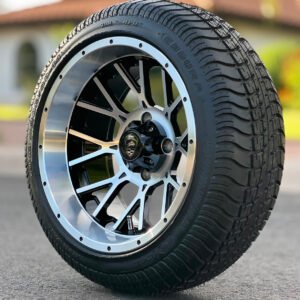14" SPARTAN Machined Aluminum Wheels and 205/30-14 Low Profile DOT Tires Combo - Set of 4 - Image 7