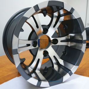 12" VAMPIRE Gunmetal Aluminum Wheels and 215/40-12 Low Profile DOT Tires Combo - Set of 4 - Image 3