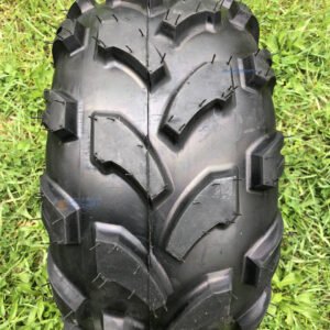 8" White Steel Golf Cart Wheels and 18x9.50-8" SLASHER Sport All Terrain Tire Combo - Set of 4 - Image 5