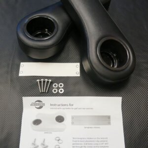 BLACK Golf Cart Cup Holder Rear Seat Arm Rest Cushion - Fits EZGO / Club Car / Yamaha - Image 6