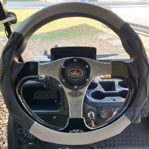 14" Club Car Steering Wheel Cover in GREY / Black (Fits ALL Club Car) - Image 6