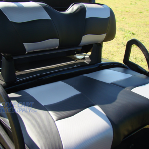 MADJAX Riptide Two Tone Front Seat Covers in Black/Silver - Fits all Carts! - Image 3