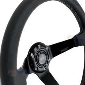 SGC SPORT 13" Yamaha Golf Cart Steering Wheel GREY Stitched (Fits all Years) - Image 3