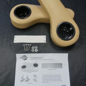 TAN Golf Cart Cup Holder Rear Seat Arm Rest Cushion - Fits EZGO / Club Car / Yamaha - Image 4